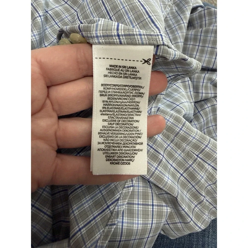 Men's Performance Ralph Lauren Polo Plaid Button Down  Shirt Classic Fit Size L